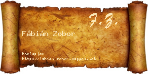 Fábián Zobor névjegykártya